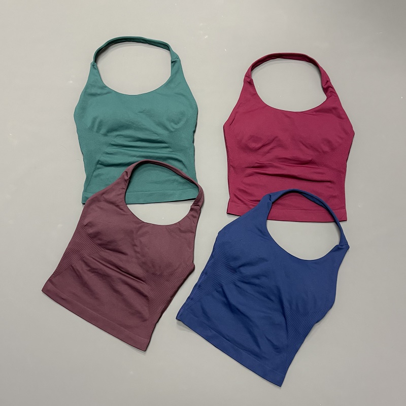 Yoga Mat For Fitness - Damski sportowy top z dekoltem halter,