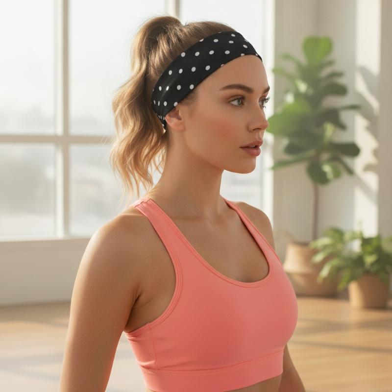 Opaska do włosów w kropki, ela – J-Yoga Fitness recenzja i cena