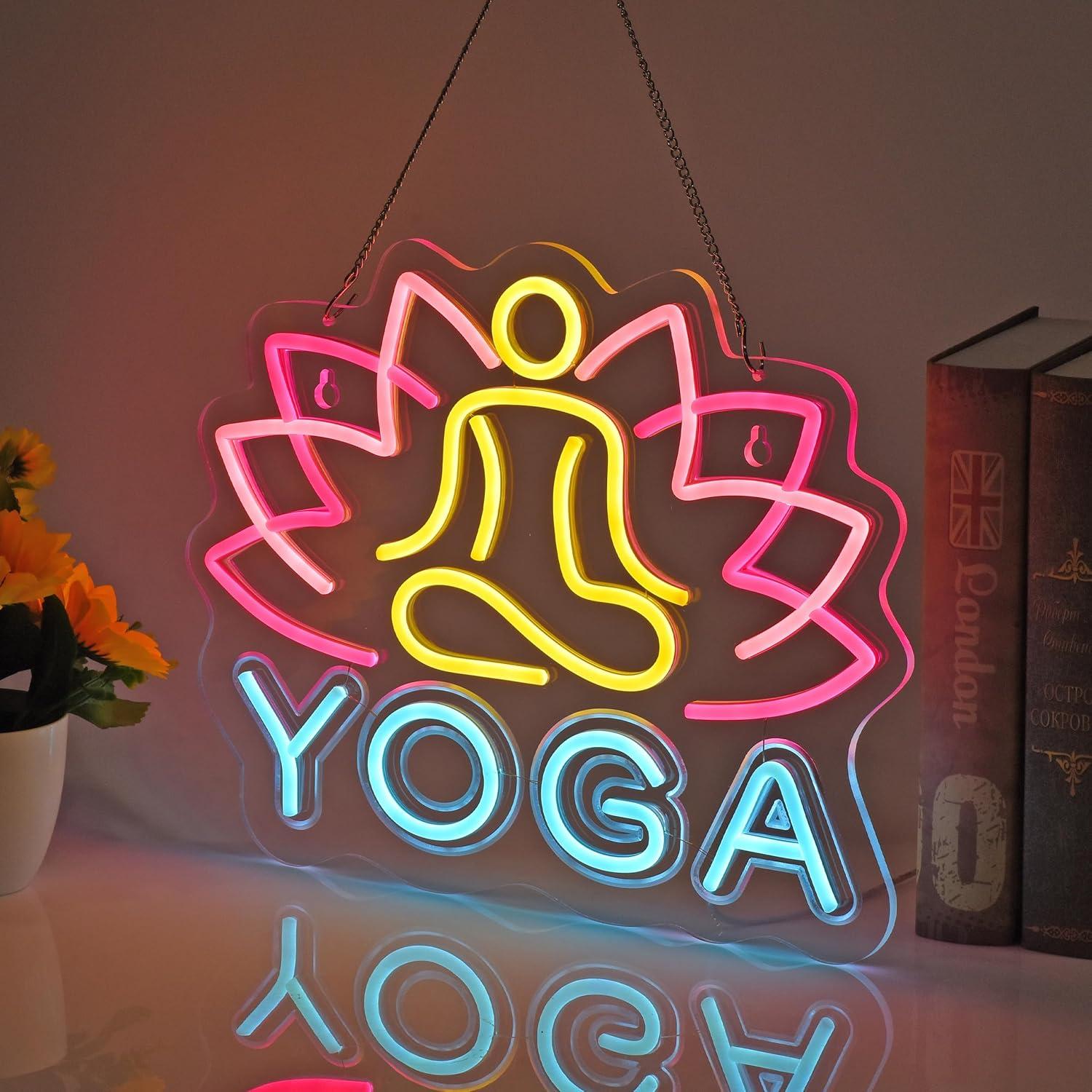 Neonowy Znak Yoga, Lampy Neono – Yoga Fitness Room recenzja i cena