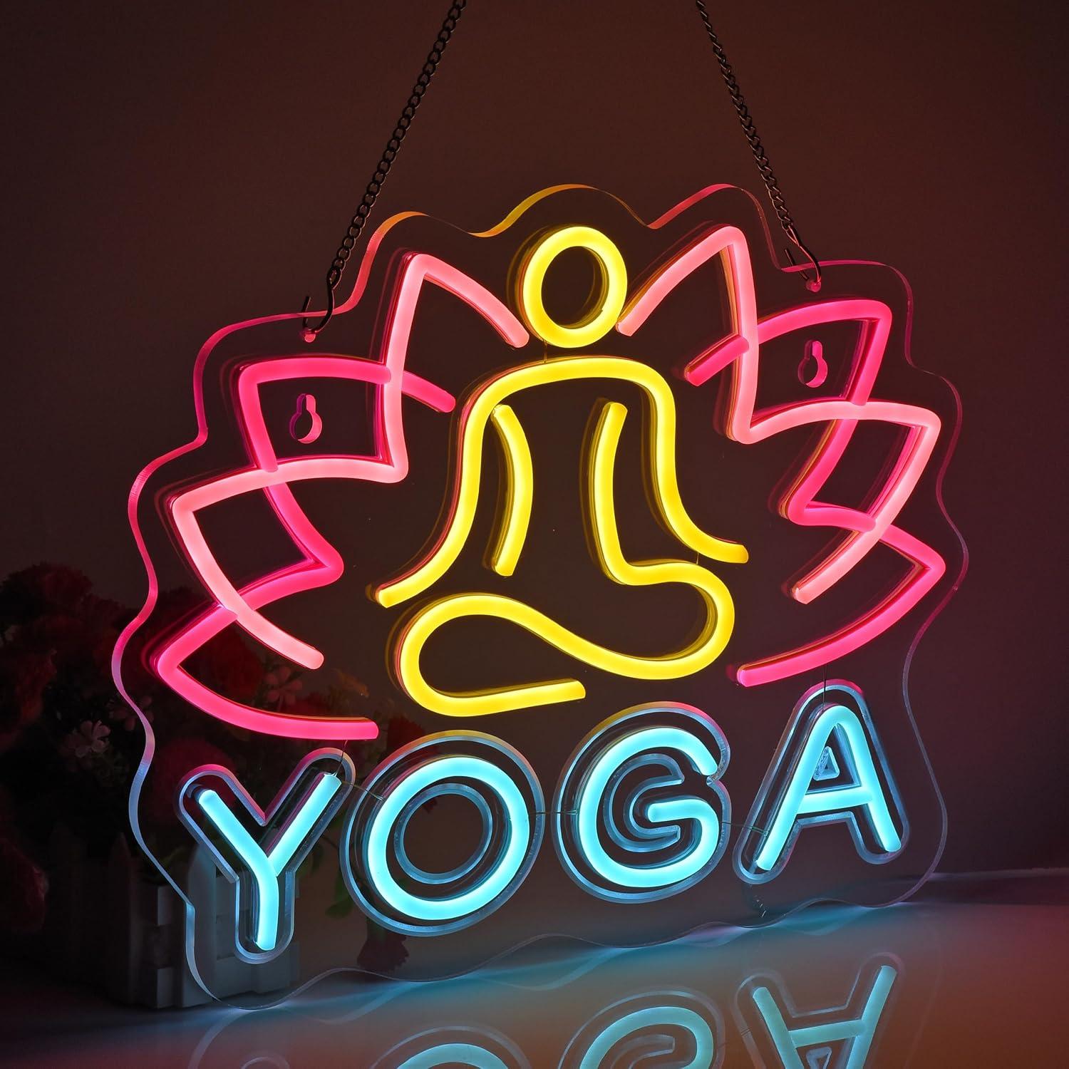 Neonowy Znak Yoga, Lampy Neono – Yoga Fitness Room recenzja i cena