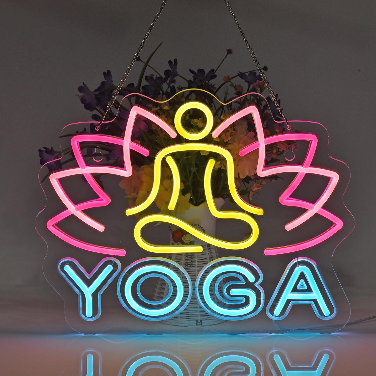 Neonowy Znak Yoga, Lampy Neono – Yoga Fitness Room recenzja i cena