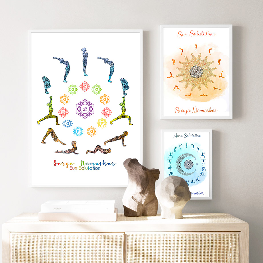 Yoga Pose Sun Moon Salutation  – Yoga Fitness Room recenzja i cena
