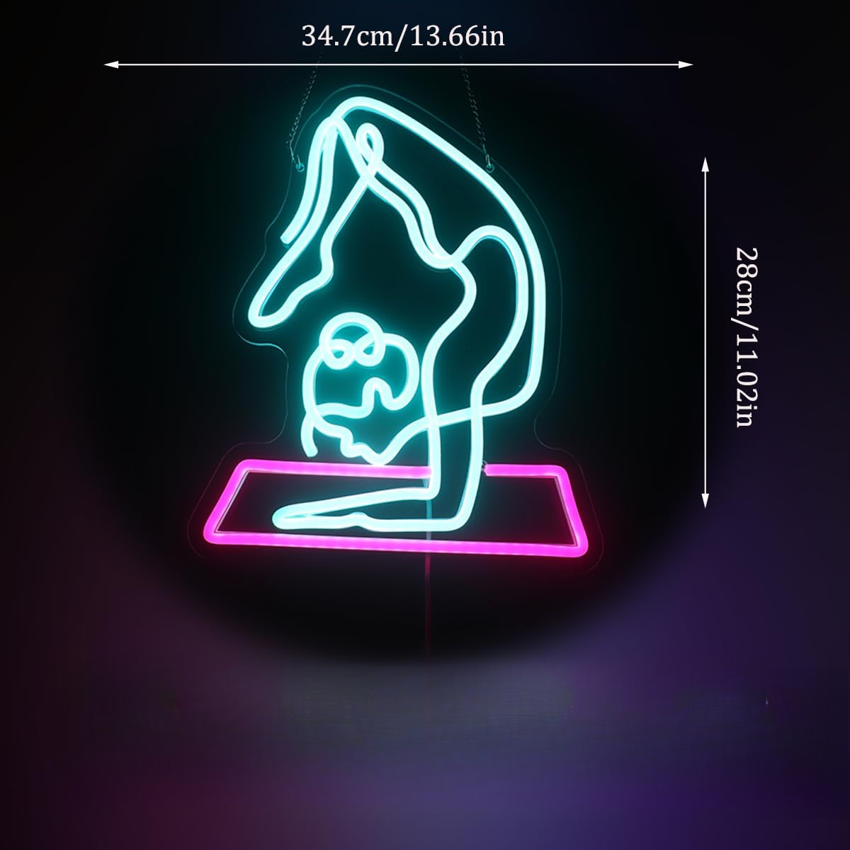 Neonowy Znak do Jogi, Ściemnia – Yoga Fitness Room recenzja i cena