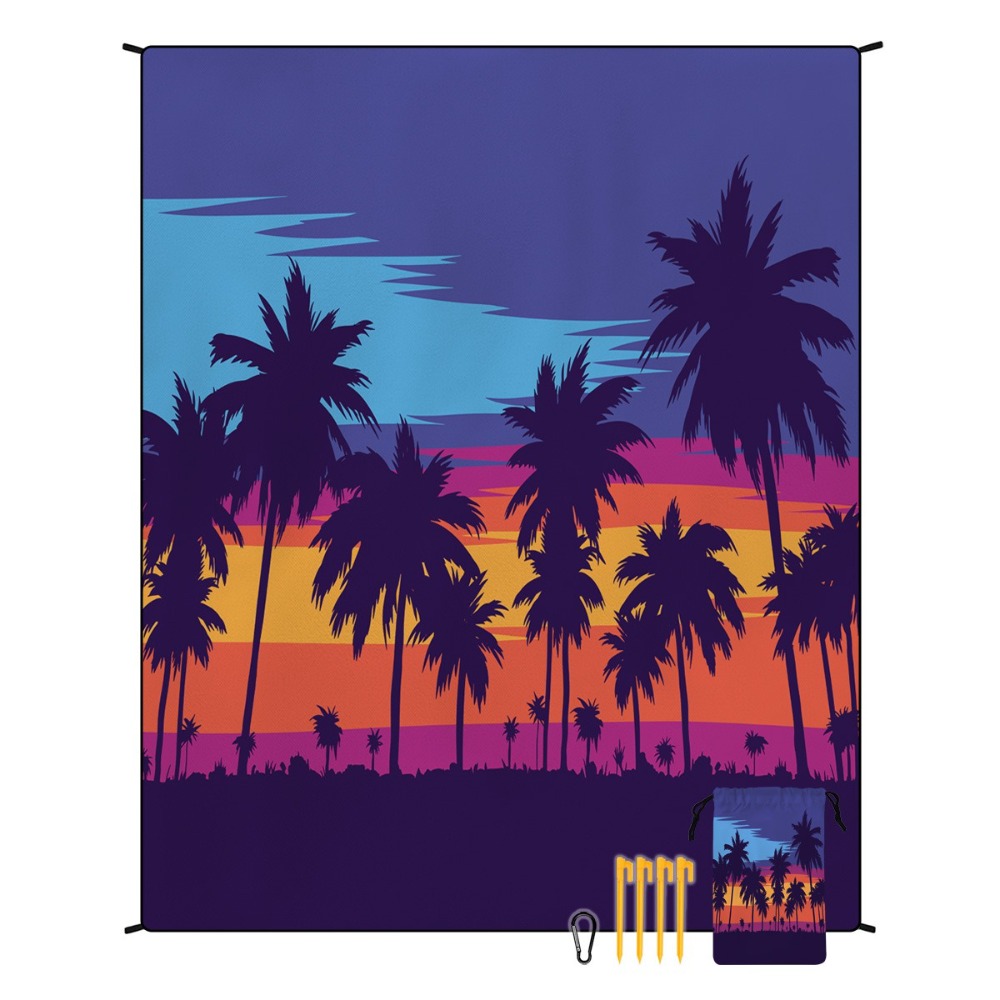 Ręcznik plażowy z motywem palm – Yoga And Fitness Mat recenzja i cena
